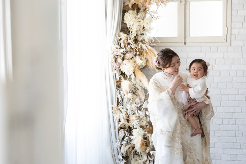 ママと2ショット