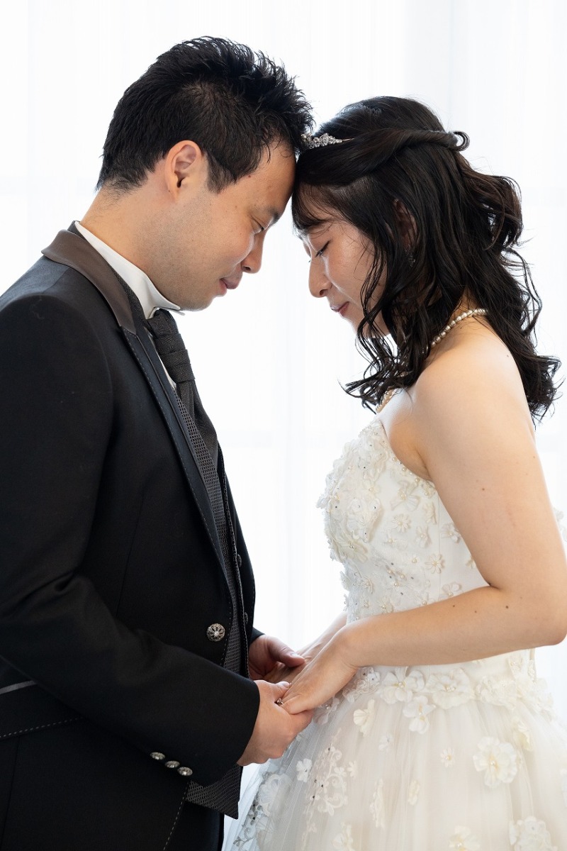 おふたりが引き立つ背景で