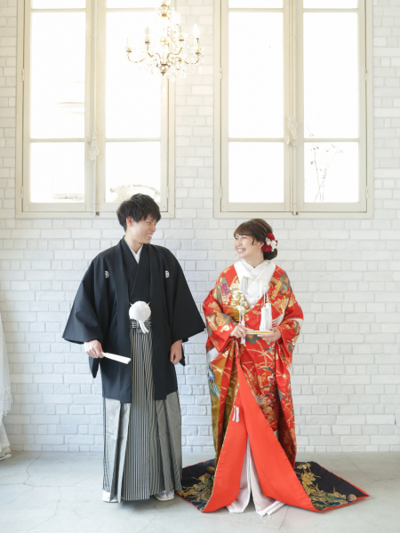 華やかな色打掛で和装フォト☆
