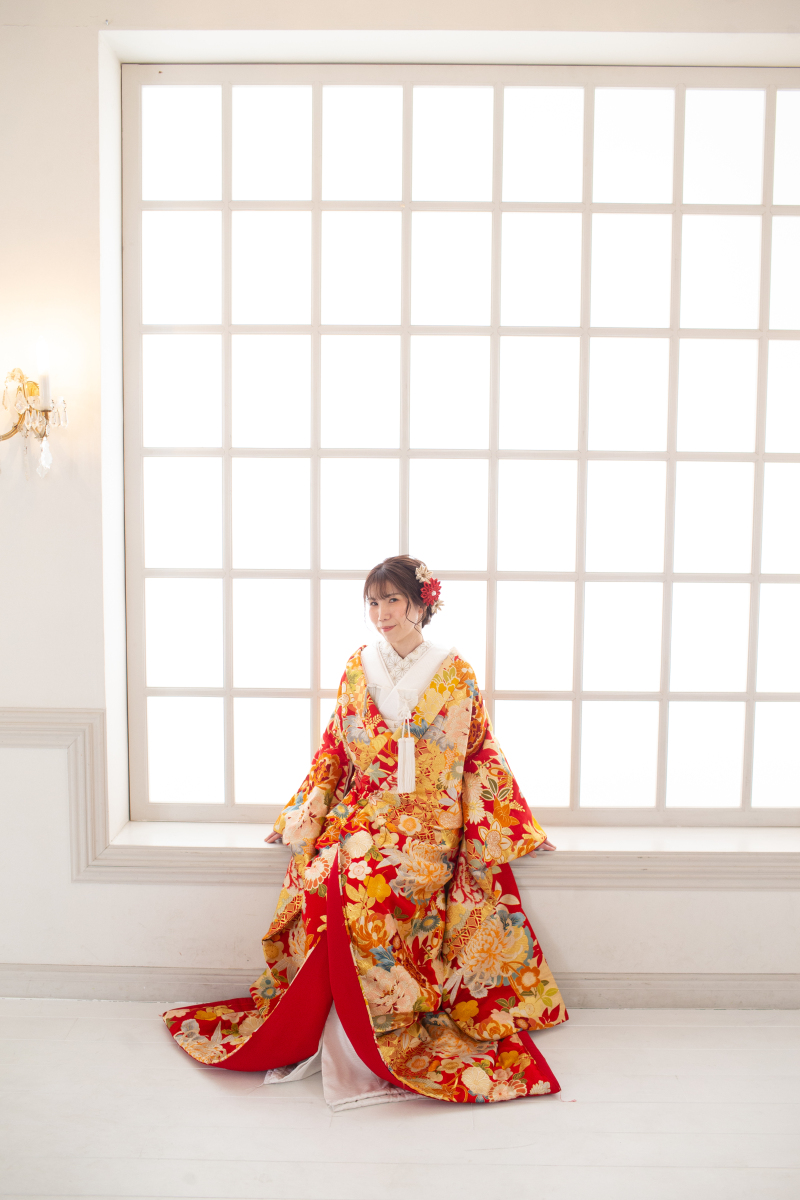 色打掛は柄で雰囲気がガラッと変わります♪