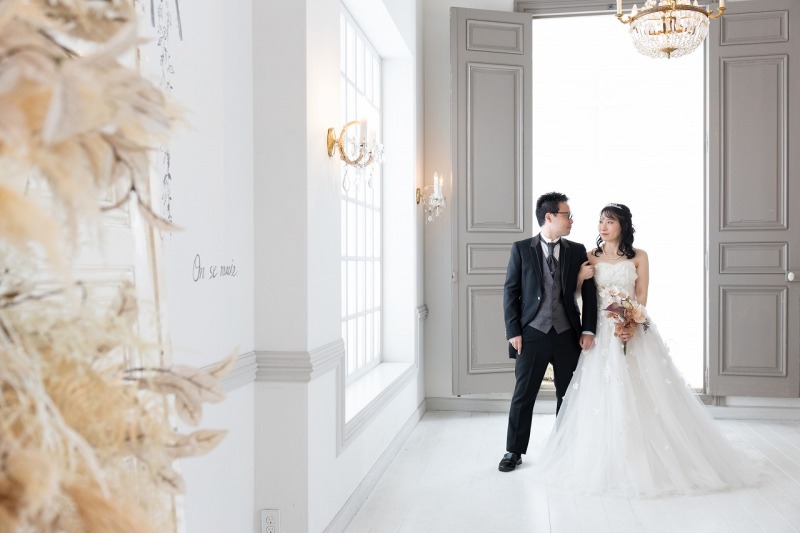 お似合いのブーケと一緒に