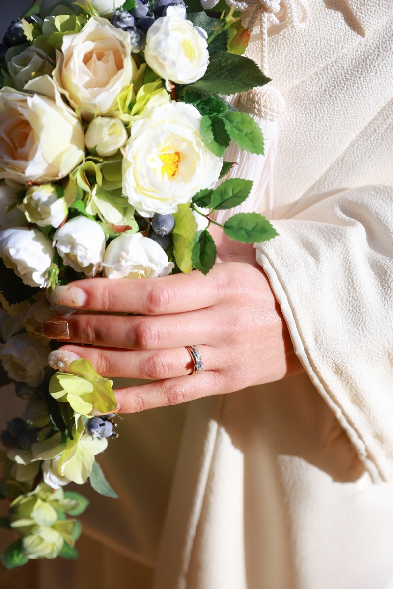 お手元の指輪ショット