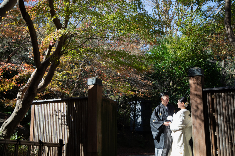 和装での浜松城公園でのロケーション撮影