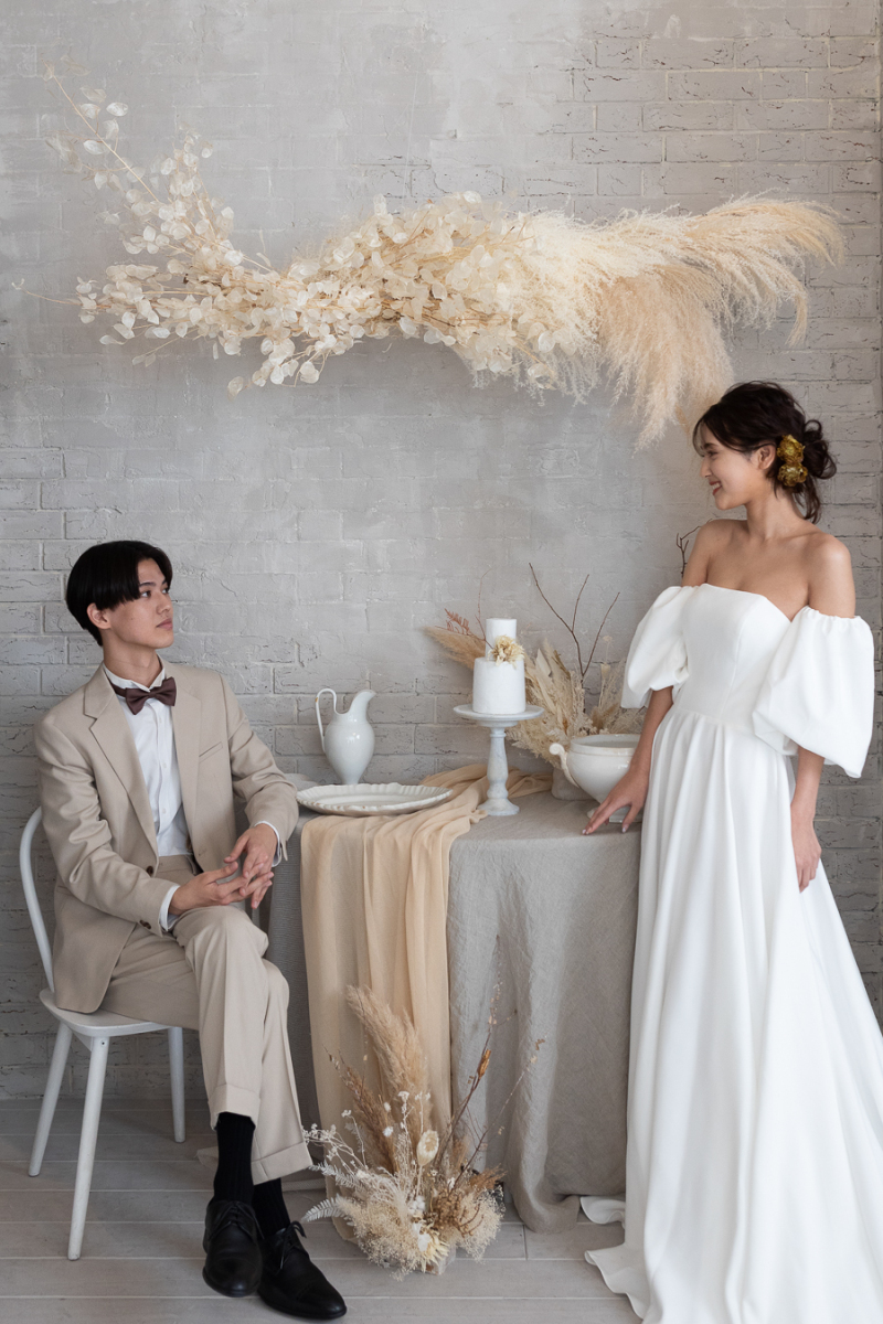 【アルバム+データ増量　衣装2着スタジオプラン】データ30カット→150カット♢撮影料+ヘアメイク+小物+ アルバム10P付