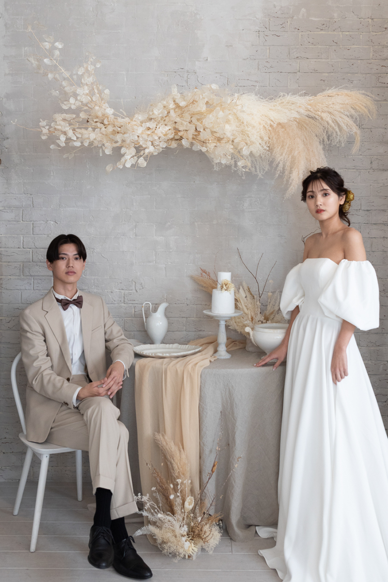 【アルバム+データ増量洋装プラン】データ70カット→120カット 撮影料+ヘアメイク+小物+ アルバム30P付