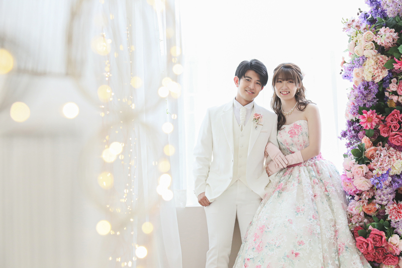 お花に囲まれて...