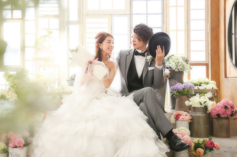 お花に囲まれて♪