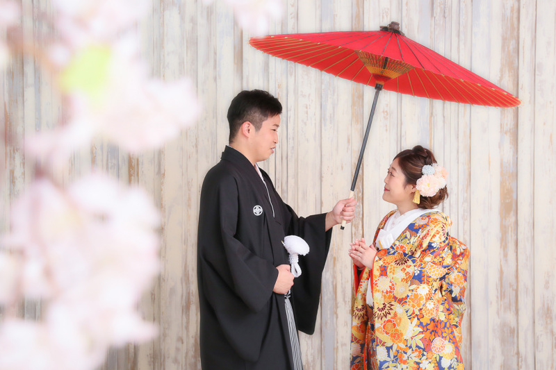 傘と桜ともに～