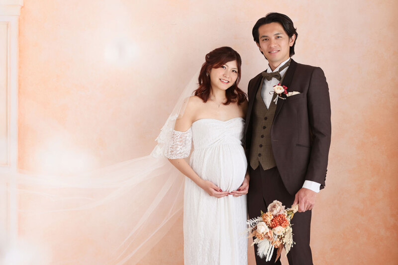 マタニティでも着られるウェディングドレス