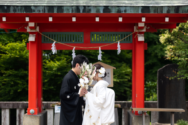 ブーケを活用してのお写真も!