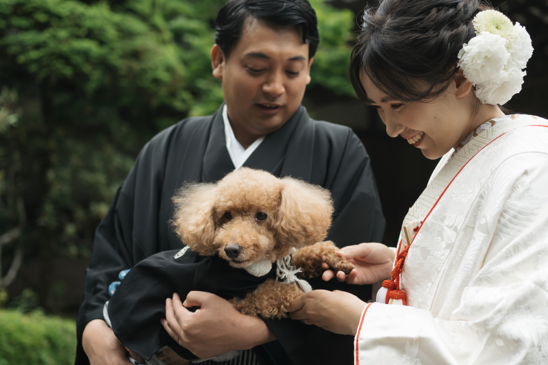 式の後は大切な家族と。