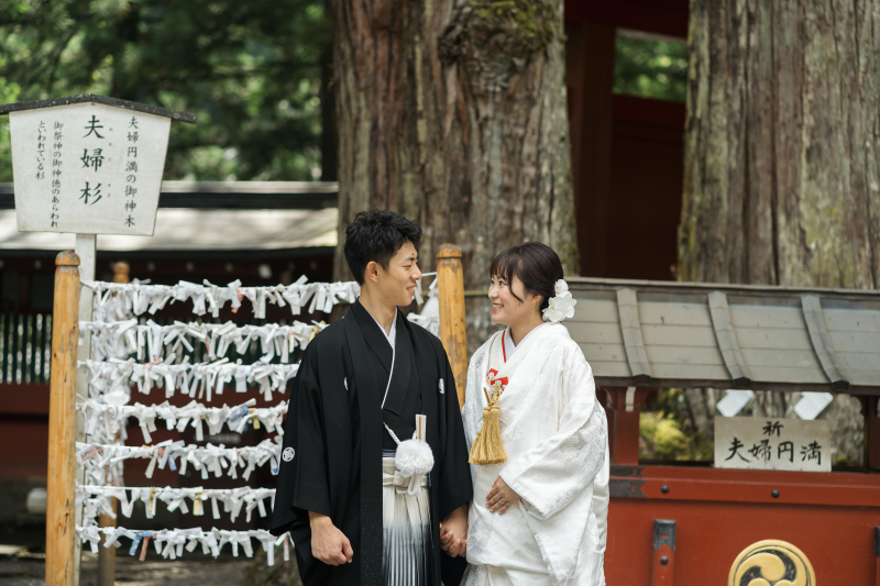 挙式が結んだら記念撮影！