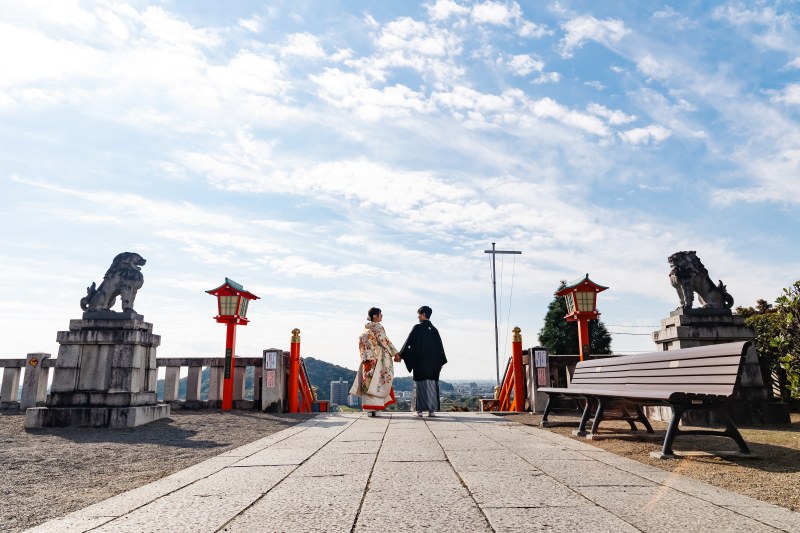 朱塗りの社殿が美しい足利織姫神社撮影♡