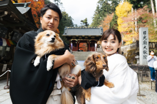 大切な家族と一緒のフォトウエディング♡