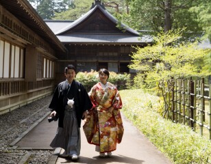 日光　田母沢御用邸記念公園でのフォトウエディング