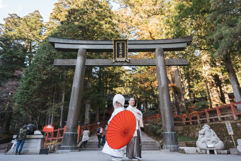 番傘を使っての撮影も可能♪