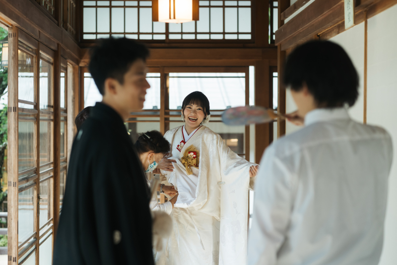 結婚式直前のひととき。