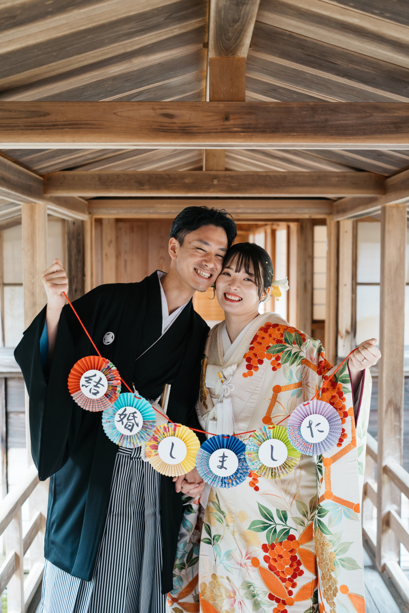 笑顔溢れるおふたりの幸せショット