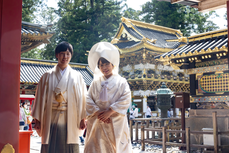 日光東照宮の代名詞　国宝「陽明門」での記念撮影