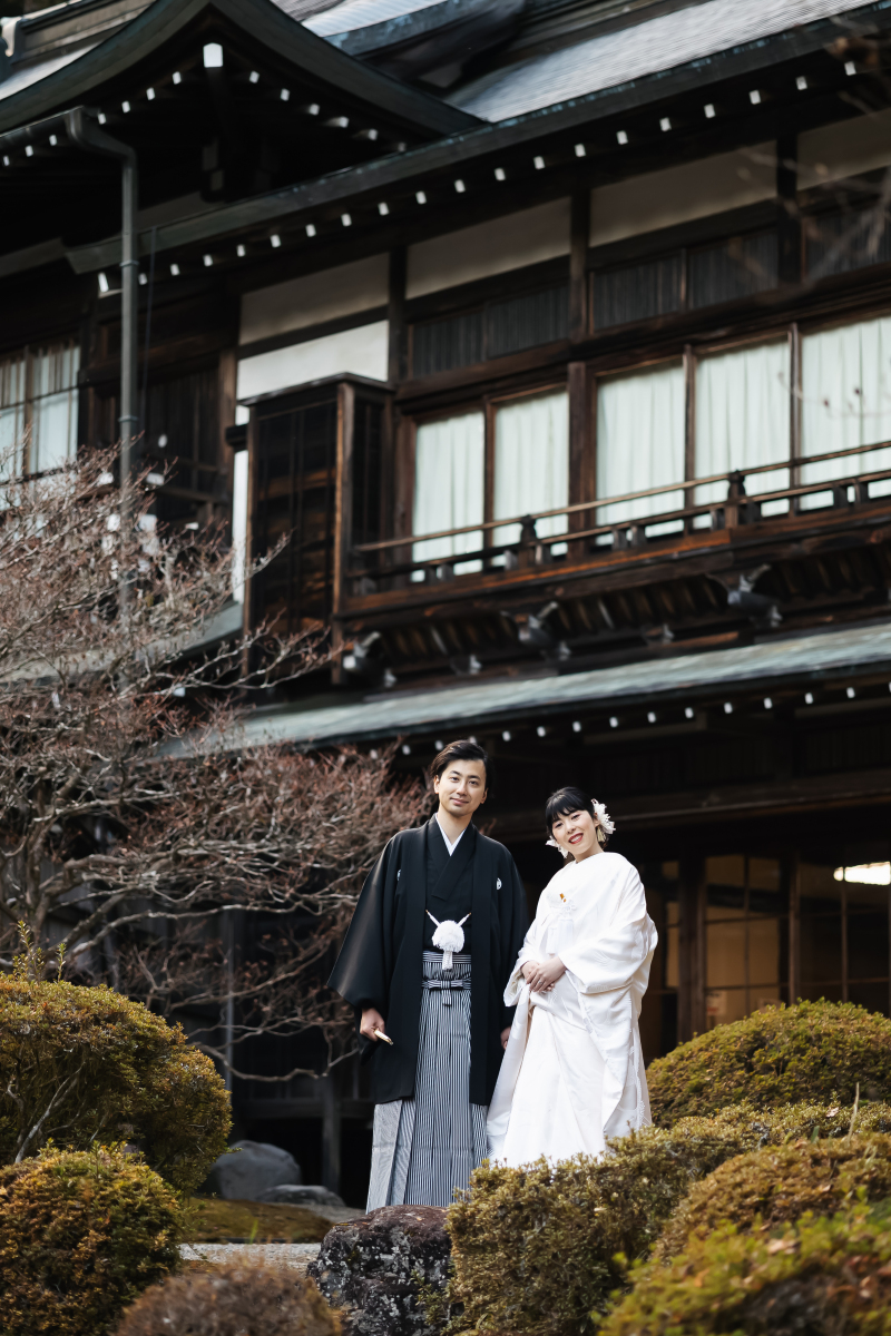 庭園でのお写真は和装にぴったり♪