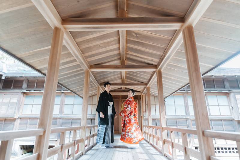 お着物全体が写る引きのお写真も撮影