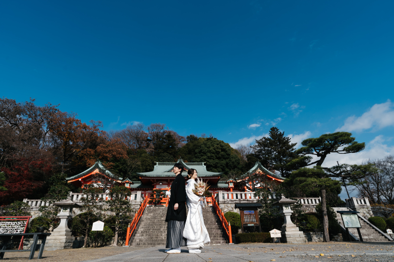 全データ＋撮影時間延長付き☆【足利織姫神社】冬の縁結びフォトウエディングプラン
