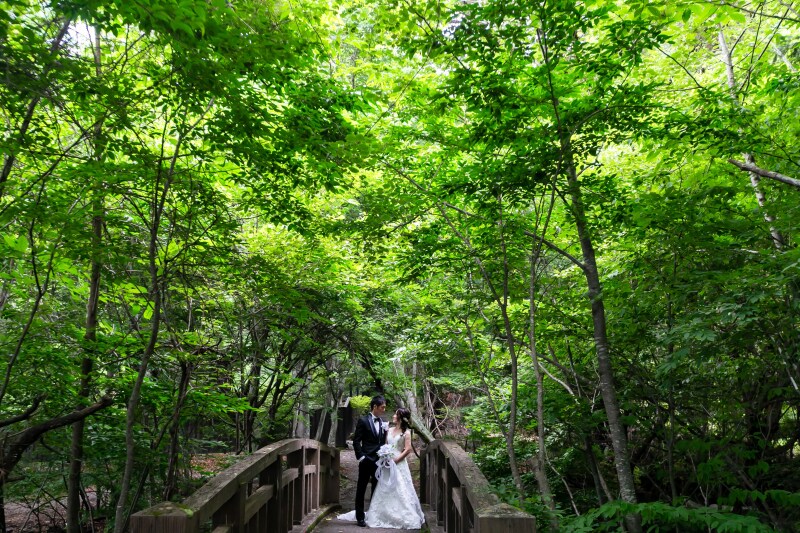 中禅寺湖で人気のフレンチ会食付【英国&イタリア大使館別荘記念公園】洋装1着Dressプラン☆全データ付☆