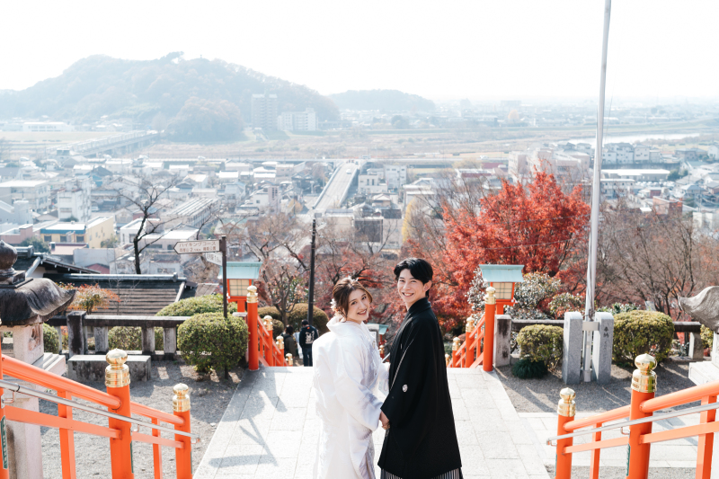 全データ＋撮影時間延長付き☆【足利織姫神社】冬の縁結びフォトウエディングプラン
