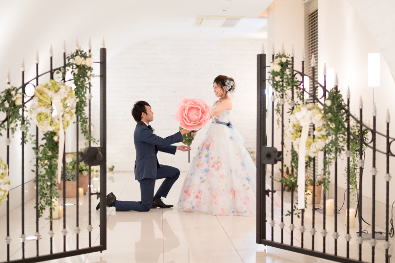 大きなバラでプロポーズ♡