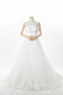 ジル～ビジューと刺繍のAラインドレス