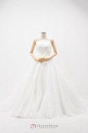 Ilis:イリス　チュールとサテン生地のミックスドレス