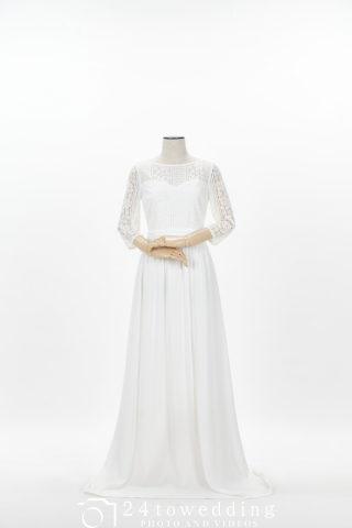 freeR～長袖スレンダーラインドレス