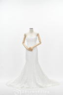 freeN～ビジュー付きシンプルマーメイドドレス