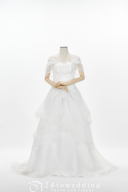 freeP～チュール袖付きドレープドレス