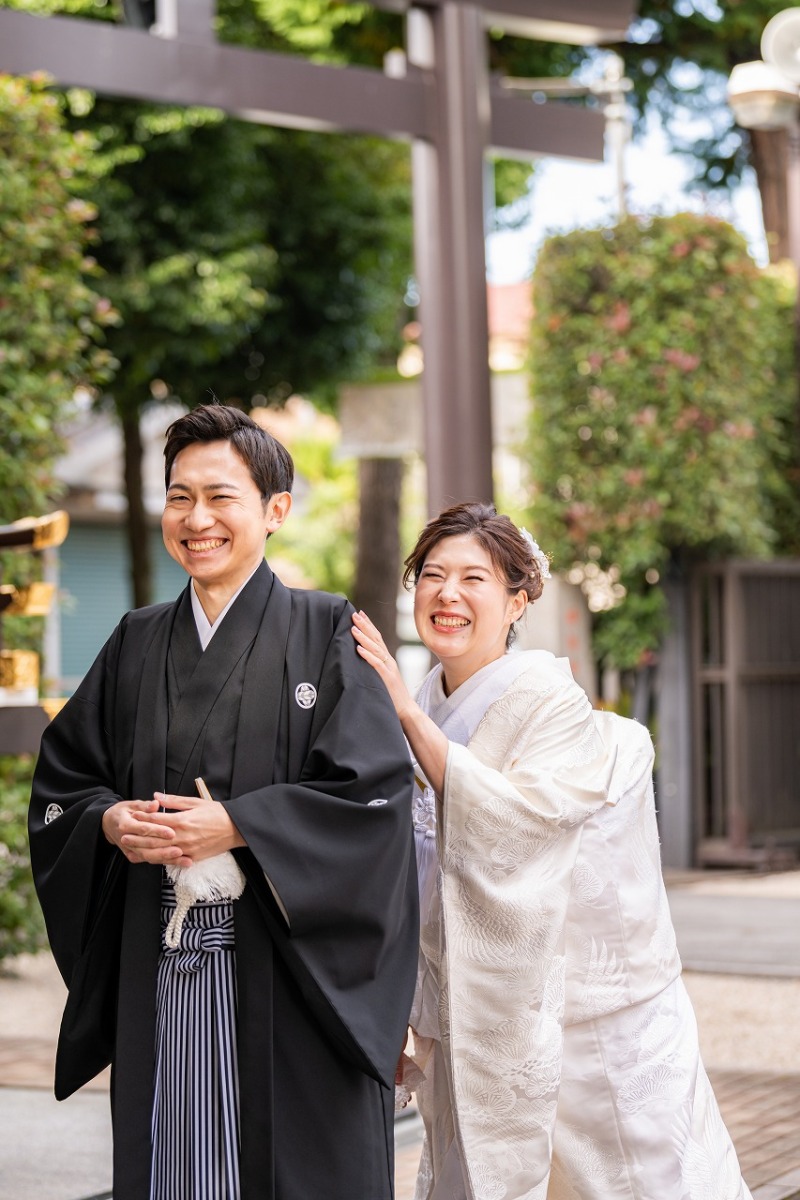 神社で叶えた和装ファーストミート