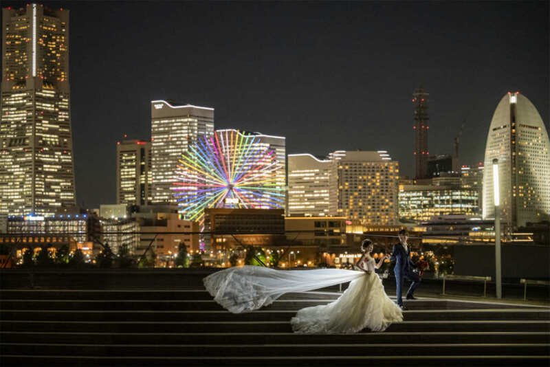 大桟橋でベールショット！