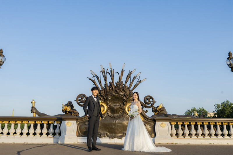 アレクサンドル3世橋で王道組み写真