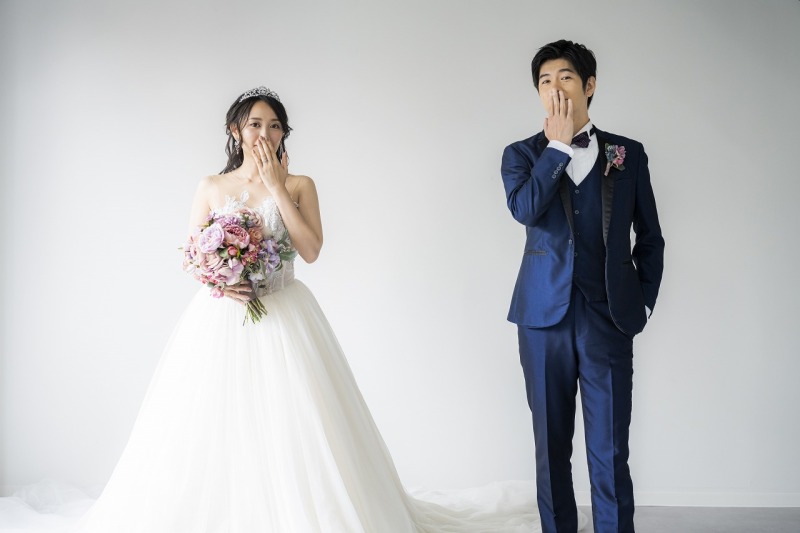 スタジオで韓国風フォト