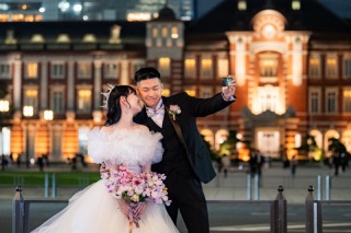 東京駅と東京タワーをまわるナイトフォト撮影♡
