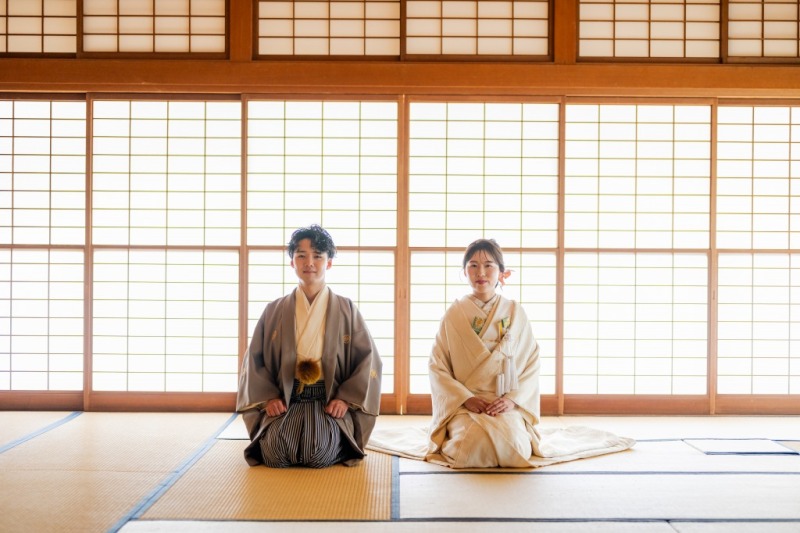 まずは茶室の撮影からスタート