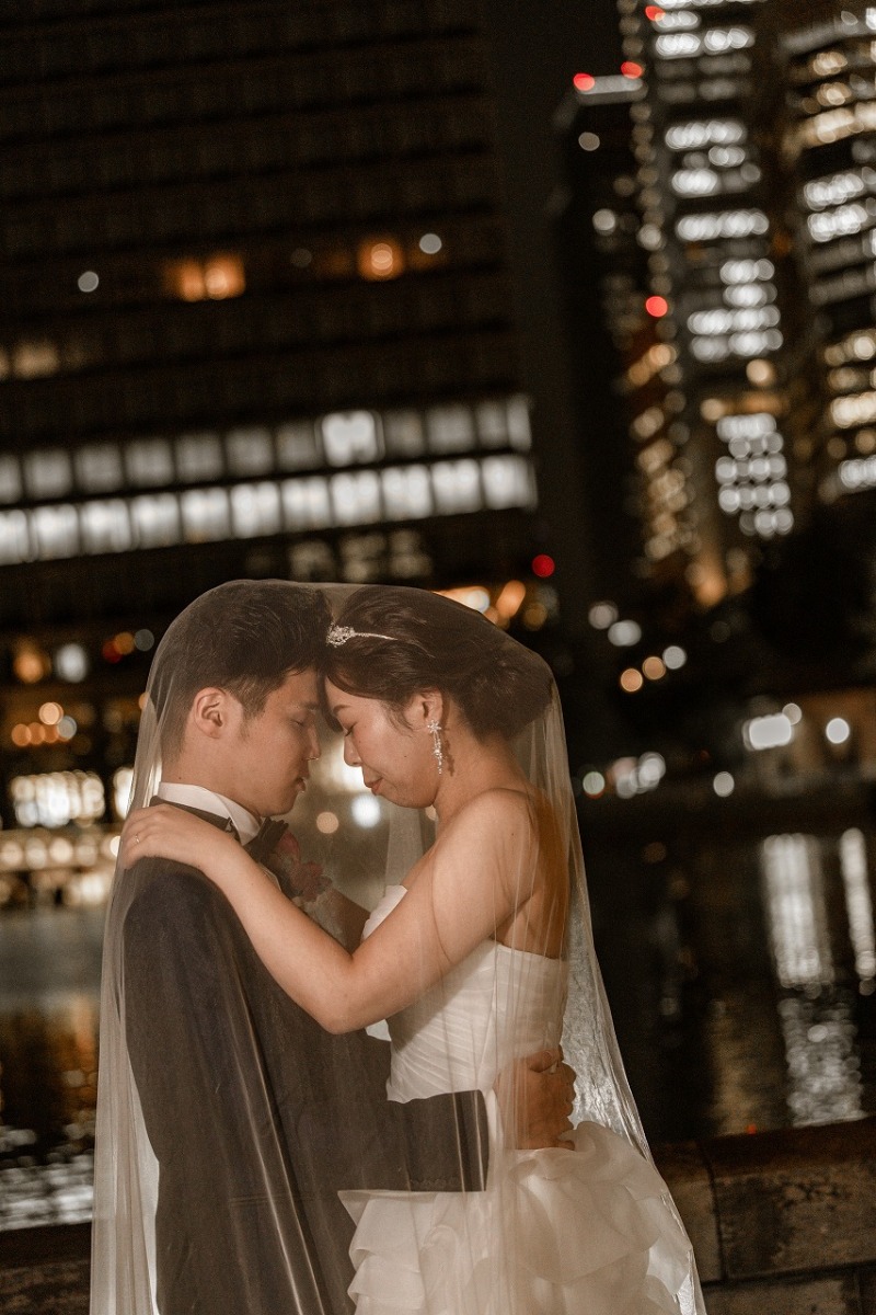 ベールに包まれるショット