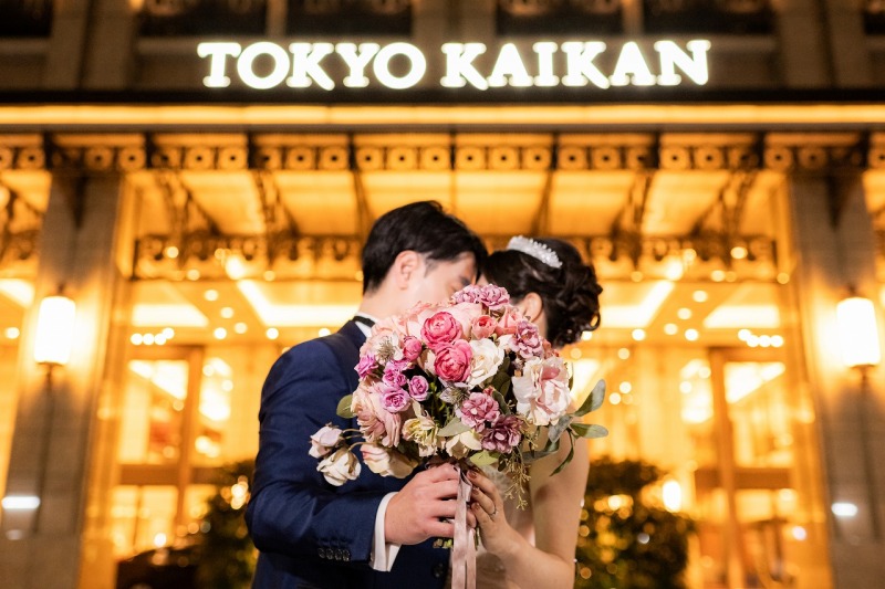 東京會舘様の前で♪