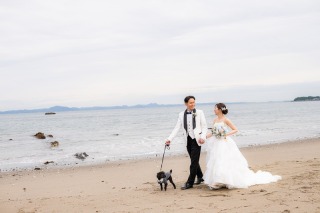 【1日周遊プラン】愛犬と過ごす三浦海岸と丸の内の特別な一日フォトウェディング
