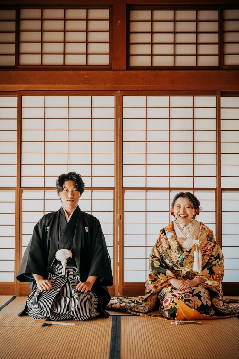 茶室で定番ショット！も&rdquo;自分たちらしく&rdquo;がいい！