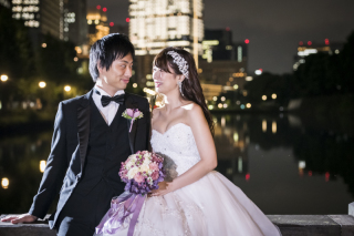 ご持参ブーケで東京駅前撮り☆