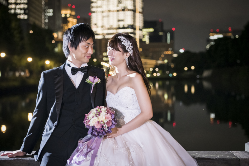 ご持参ブーケで東京駅前撮り☆