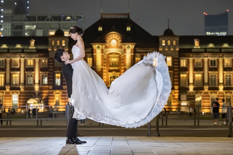 東京駅センターで抱っこショット!