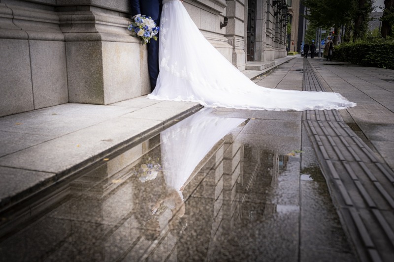 反射するお二人