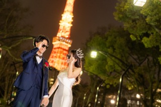 東京のシンボルと一緒に前撮り♪