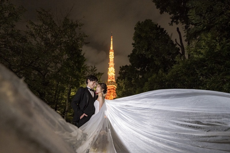 ドレスチェンジして東京タワーへ！